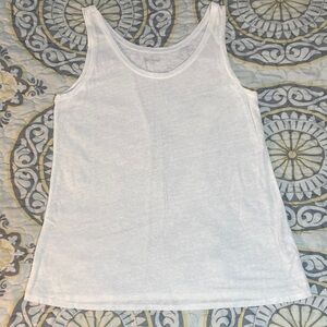 Eileen Fisher Linen Tank Top Size Medium White